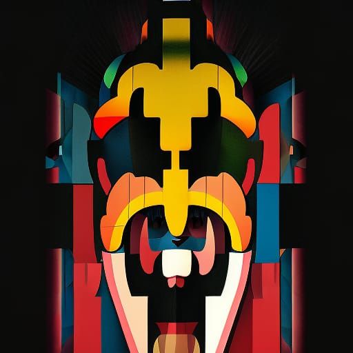 Detailed Bauhaus Poster in Splash Art Style
