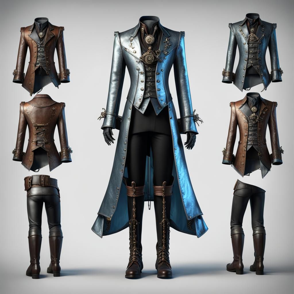 Steampunk Medieval Fashion in Hyperrealistic 4K