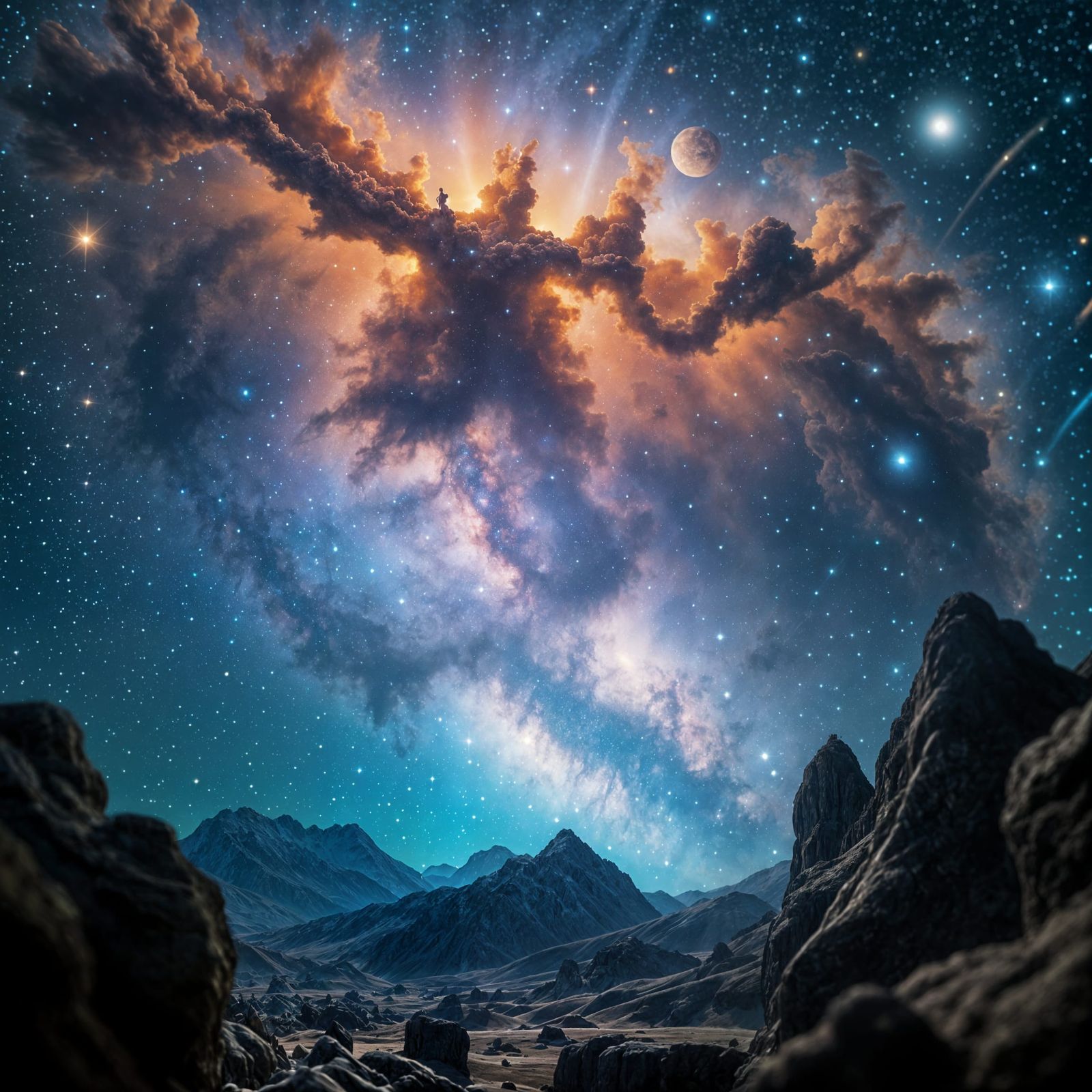Fantasy Galaxy Scenery in High-Definition