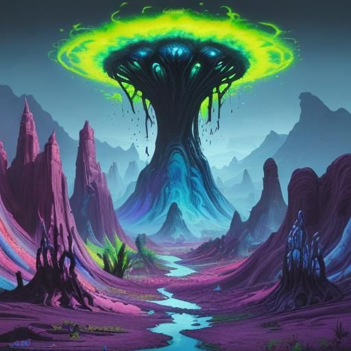 Eldrazi Transform Landscape: Graffiti Splash Art