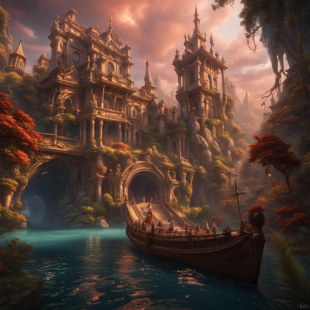 Fantastical Matte Painting in Deep Color