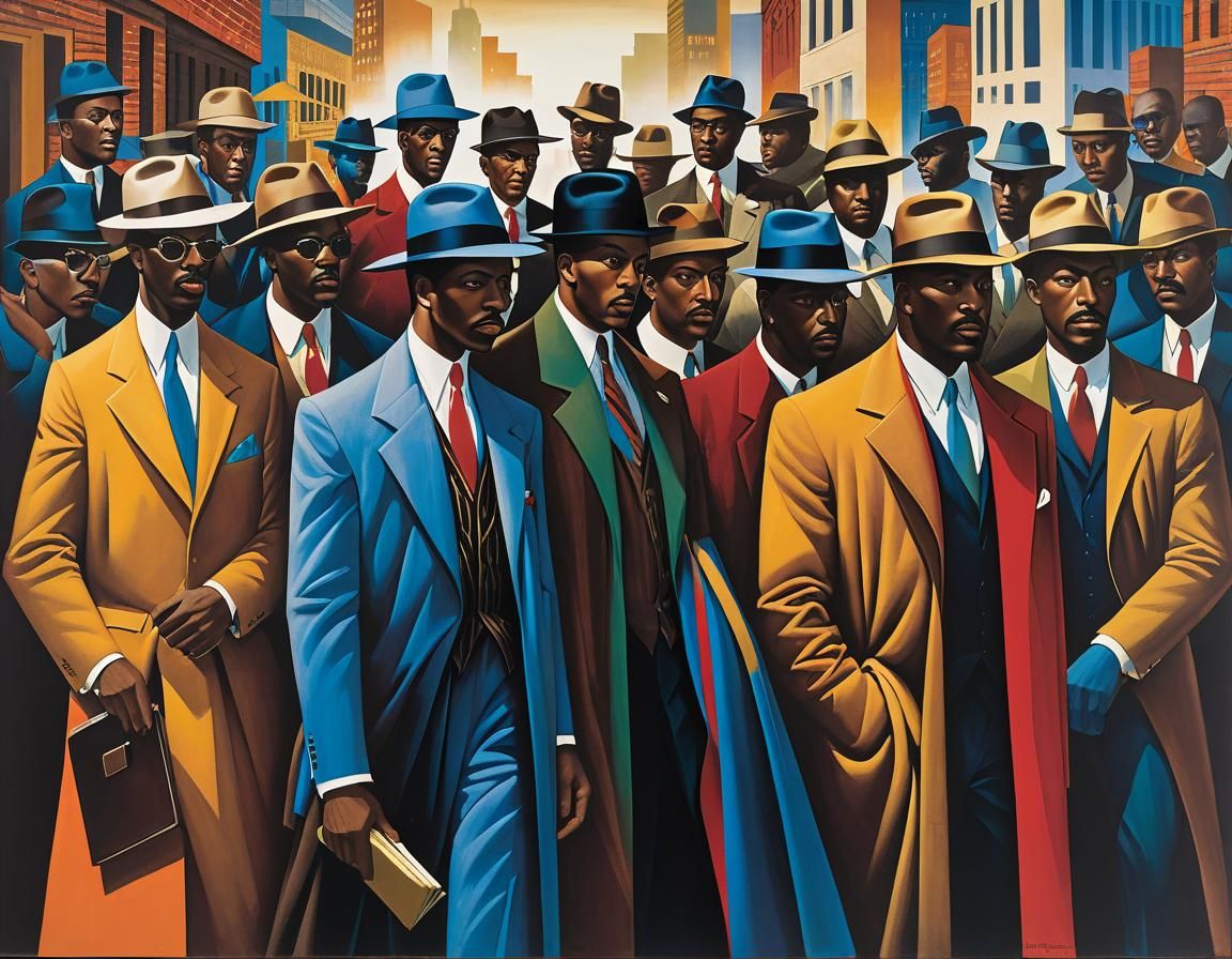 Businessmen in Social Realism Style