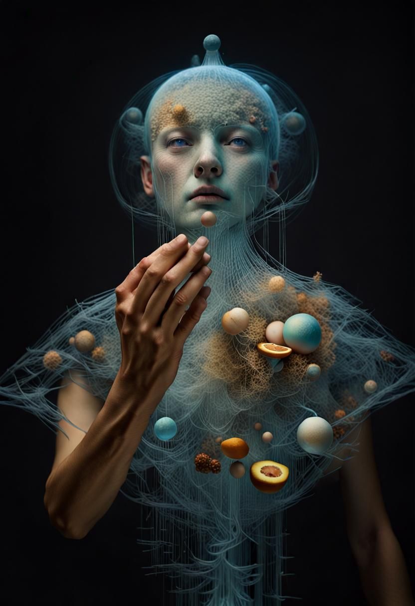 Magical Biological Prism in Surreal Dreamy Style