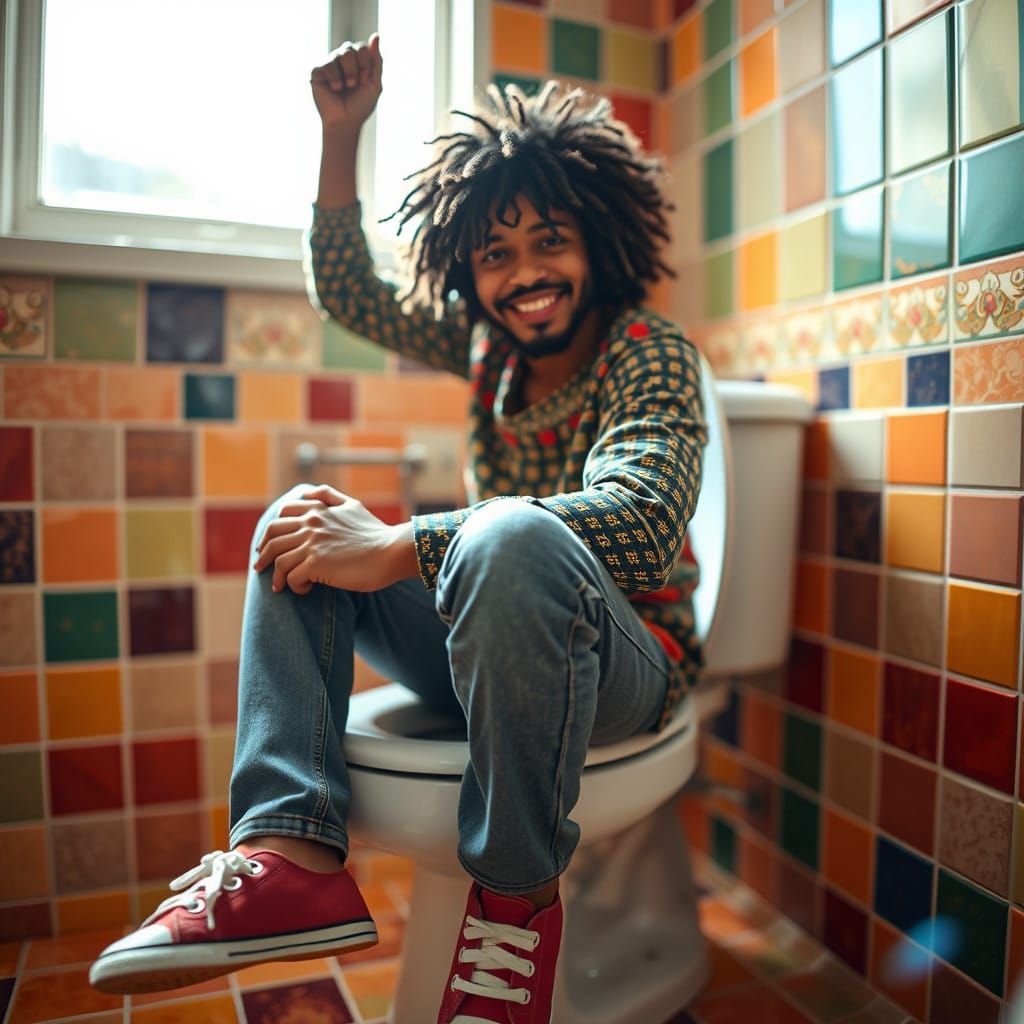 Dancing Skibidi on a Colorful Toilet