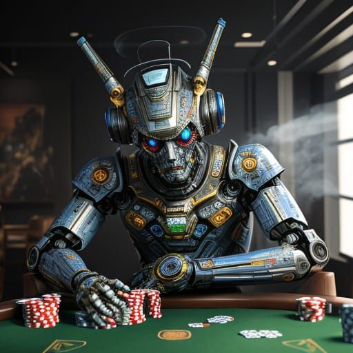 Robots Playing Poker: Maximalist Photography