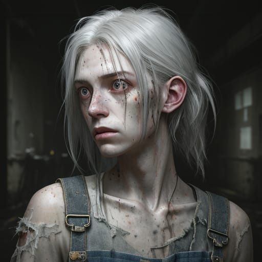 Young Outcast in Dark Basement, Triadic Colors