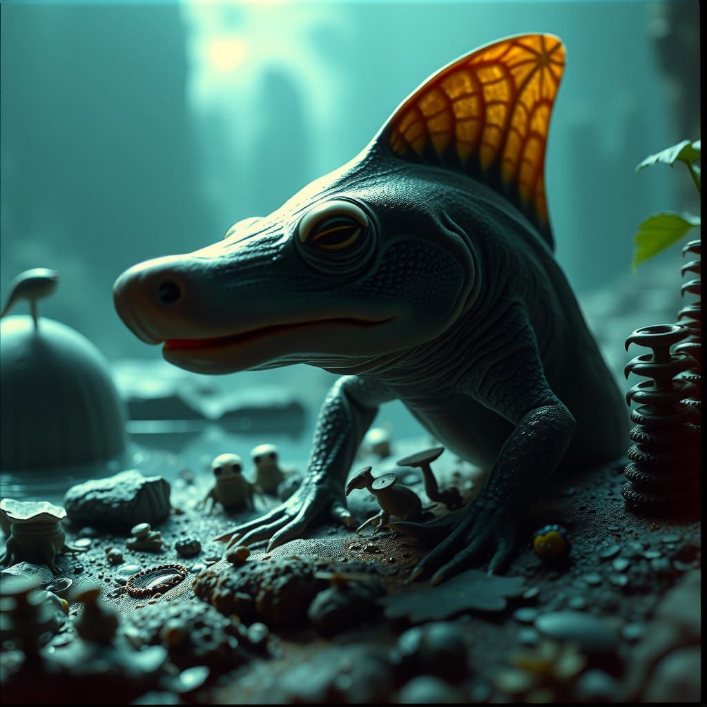 Ethereal Alien World Teeming with Xenofauna in Cinematic Noi...