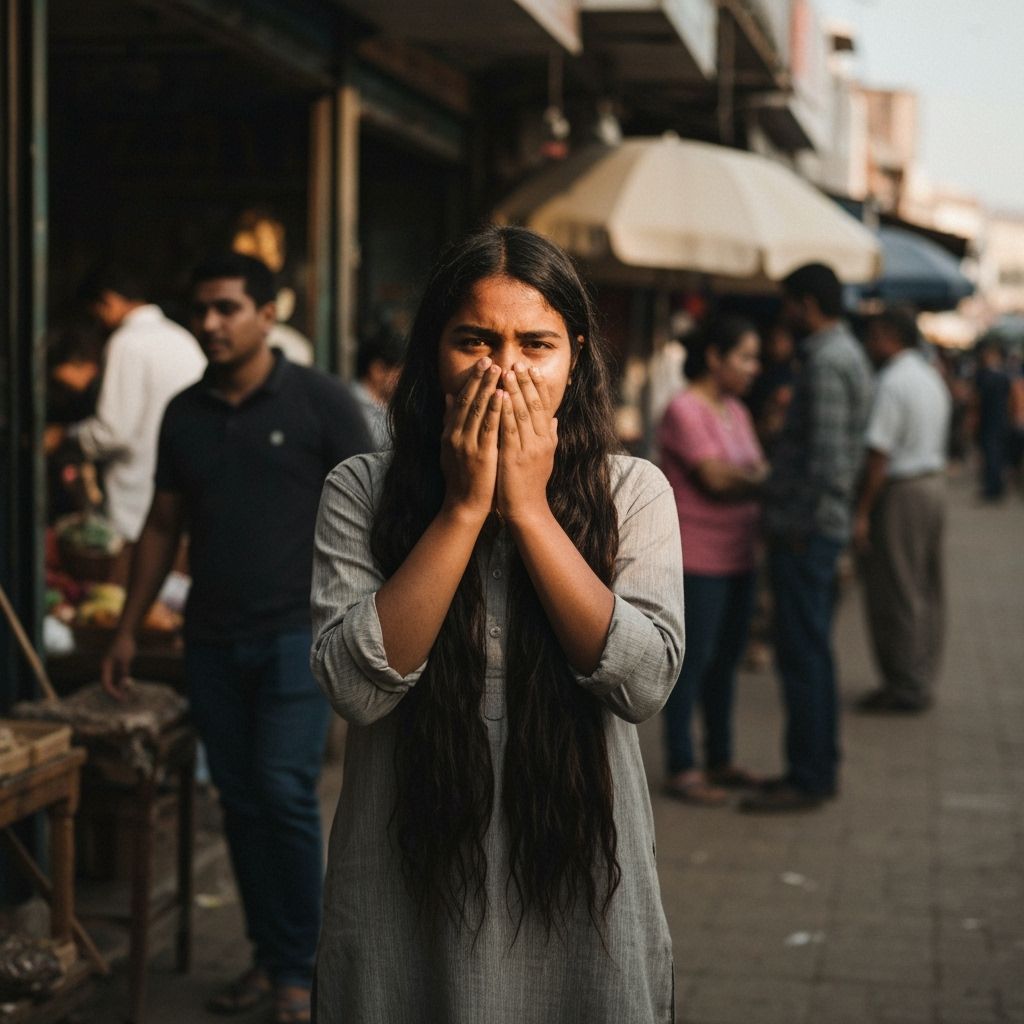 Bustling Marketplace Scene with Muted Warm Tones