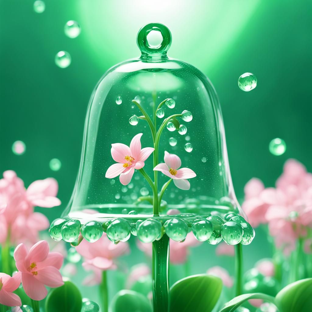 Glass Bell Flower in Anime Style