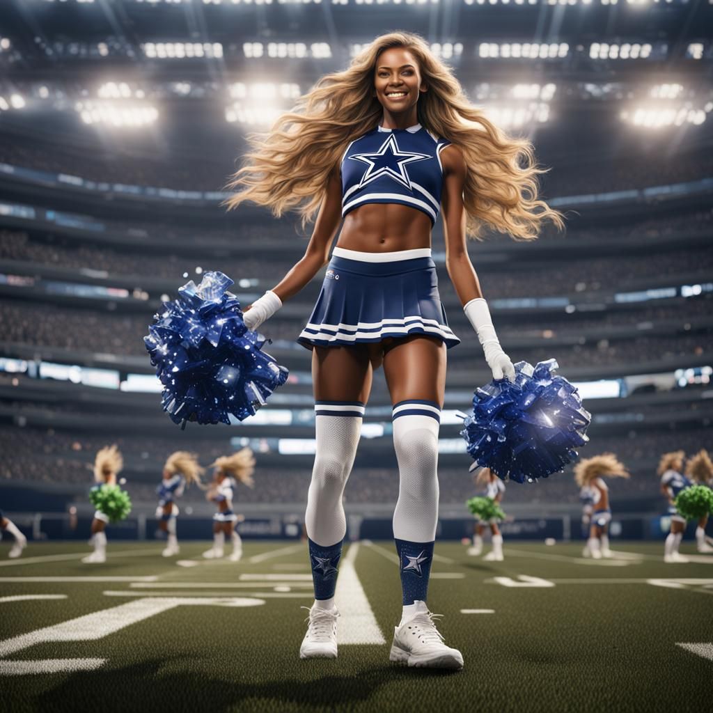 Slime-Covered Dallas Cowboys Cheerleader: Detailed Matte Pai...