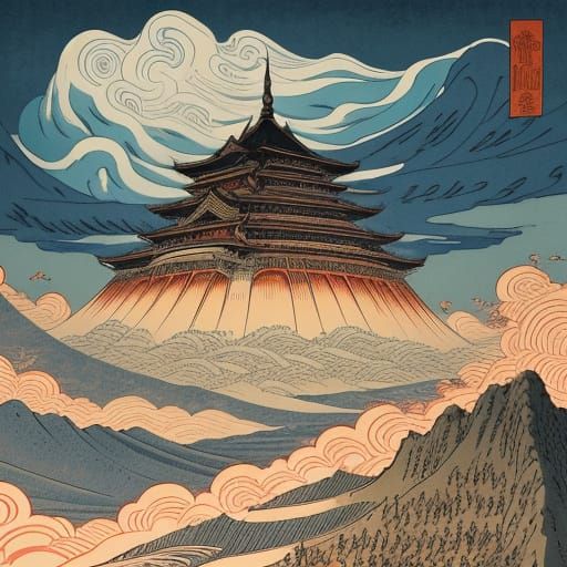 Ukiyo-e style The Lord of the Rings: The War of the Rohirrim...
