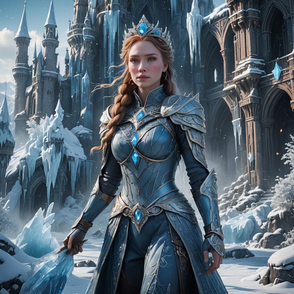 Intricate Ice Princess Concept Art