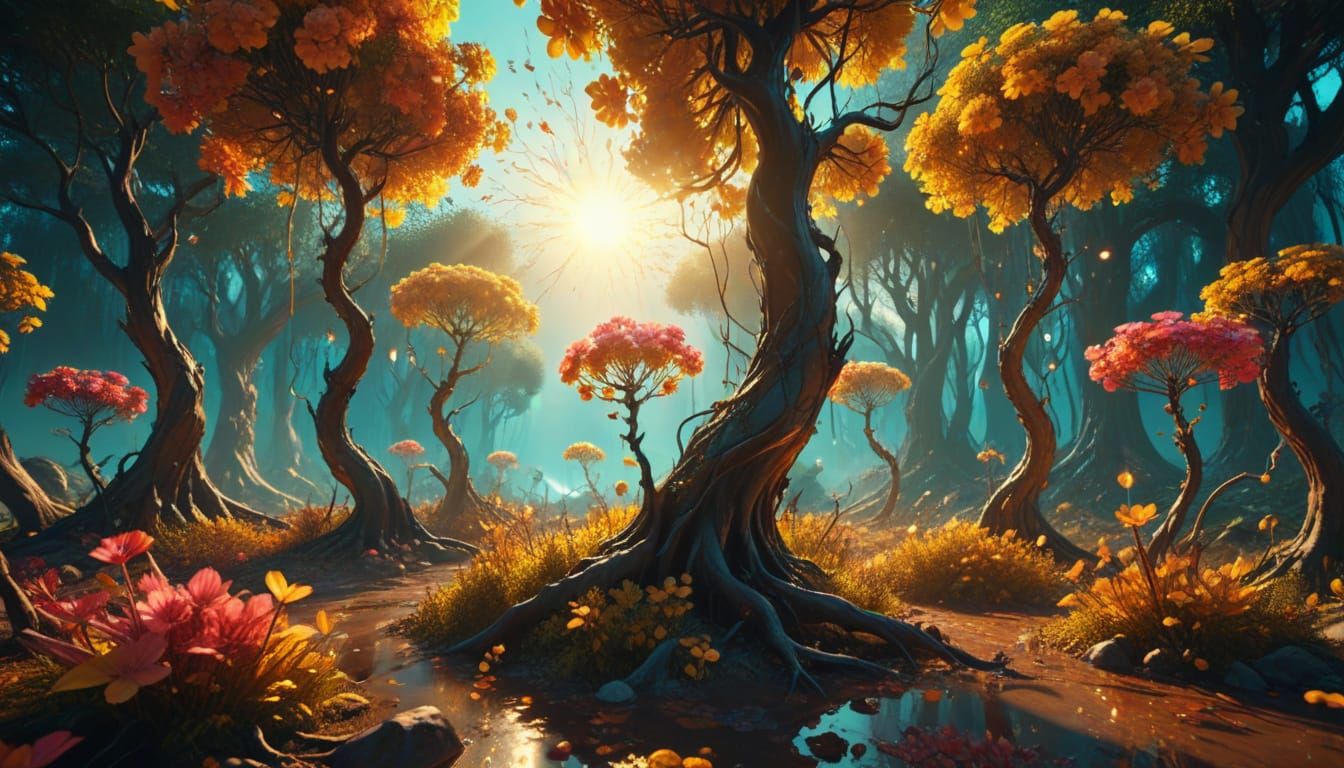 Surreal Fantasy World in Salvador Dali Style