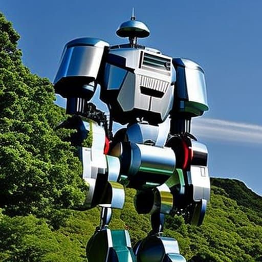 Sci-Fi Mecha Robot Controlled by Humans