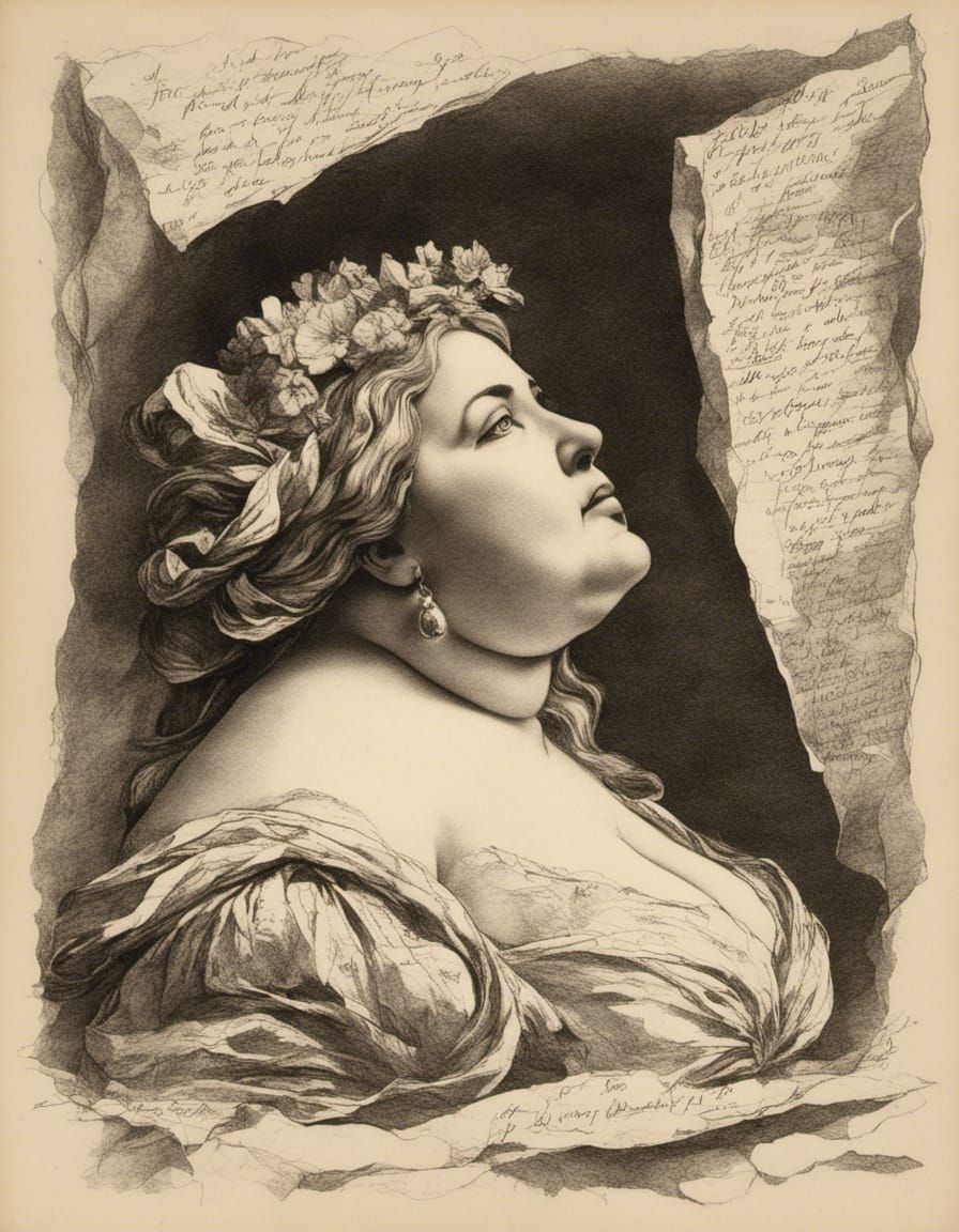 Woman in Studio Buried Under Crumpled Paper
