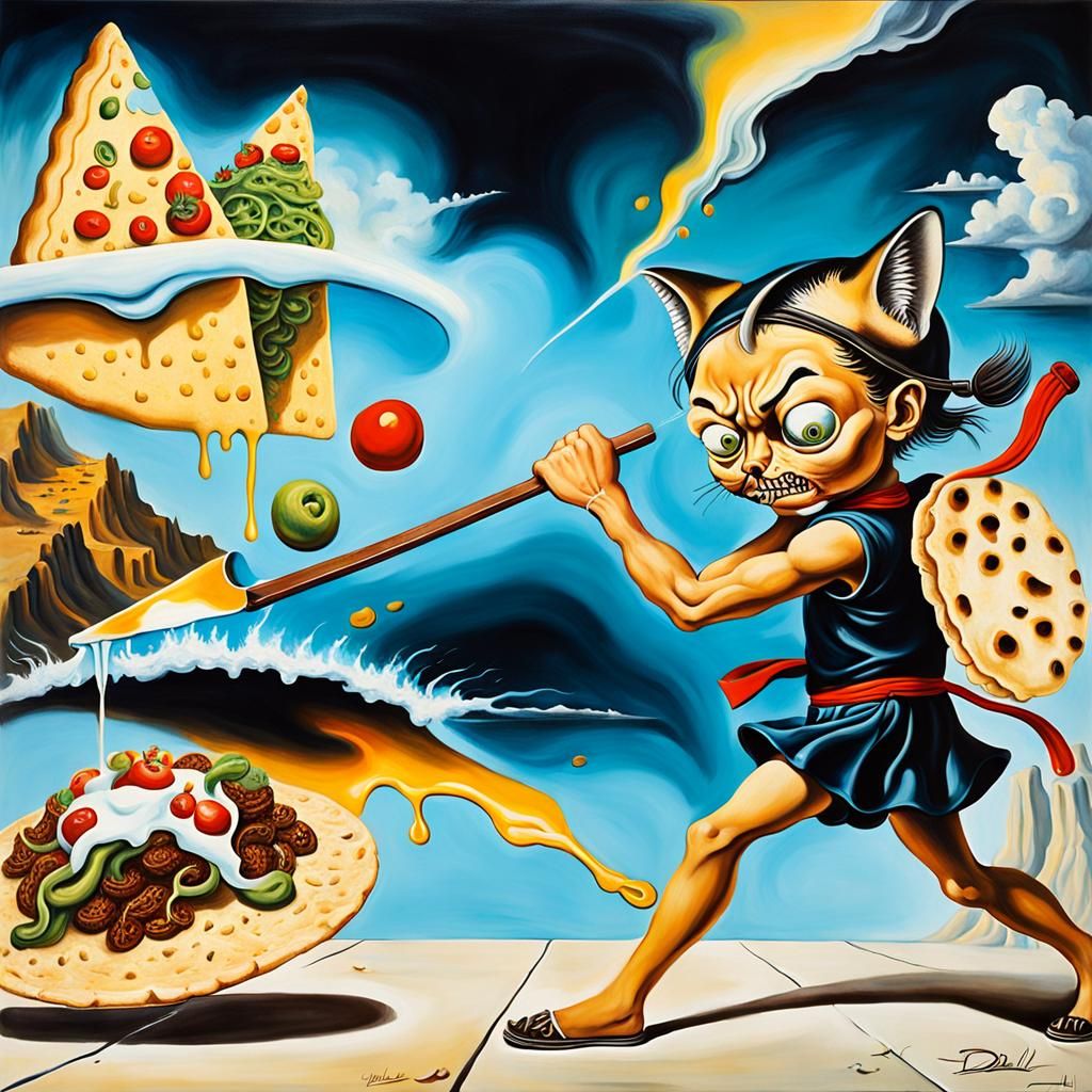 EVILOLIVE vs TACOCAT: Surreal Oil Painting