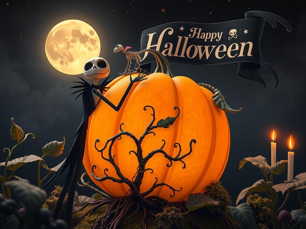 Jack Skellington and Zero's Halloween Night