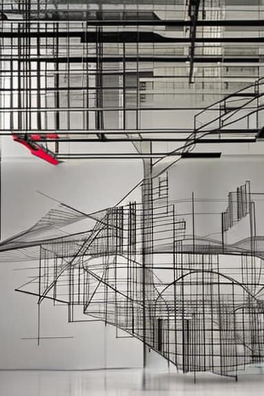 Abstract Musical Score in Dadaist Style