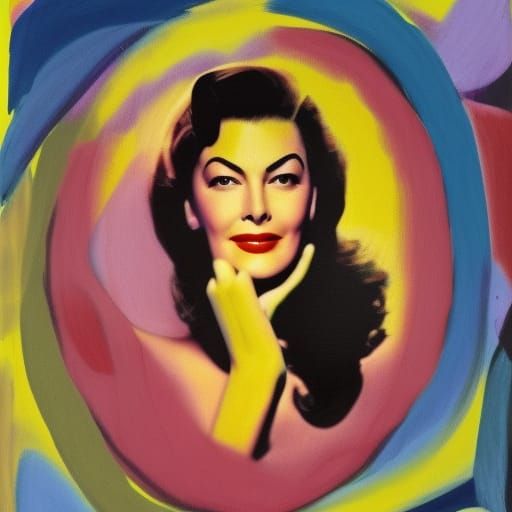 Abstract Portrait in Complementary Colors