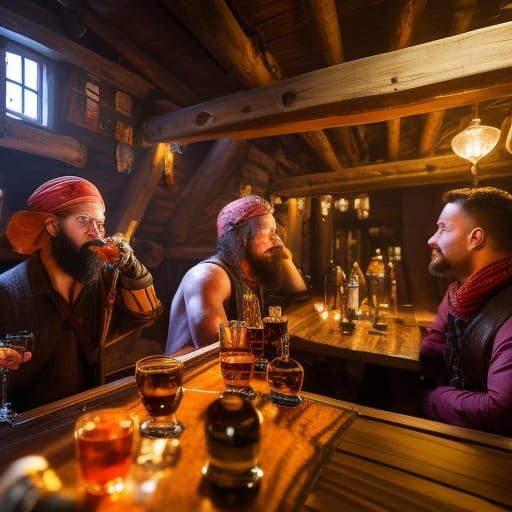 Pirates Drinking