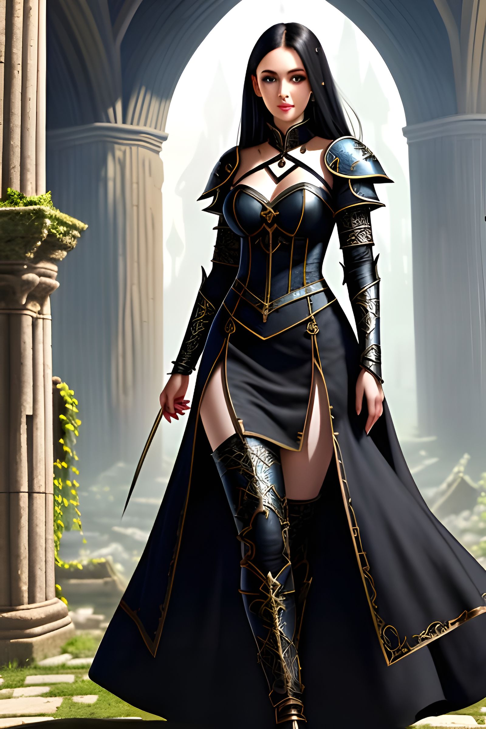 Yennefer of Vengerberg: Medieval RPG Character Portrait