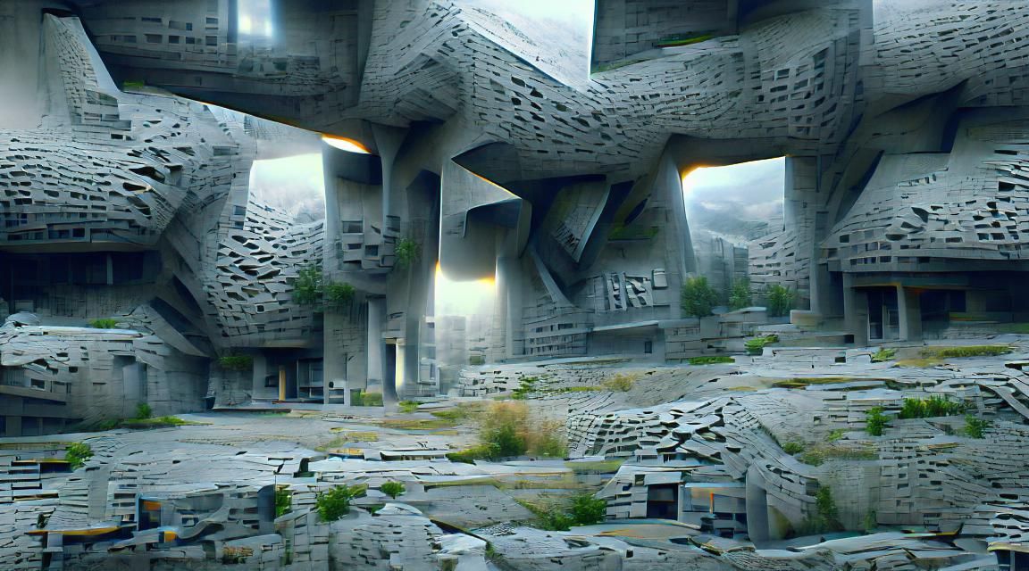 Sinister Brutalist Concept Art in 8k Resolution