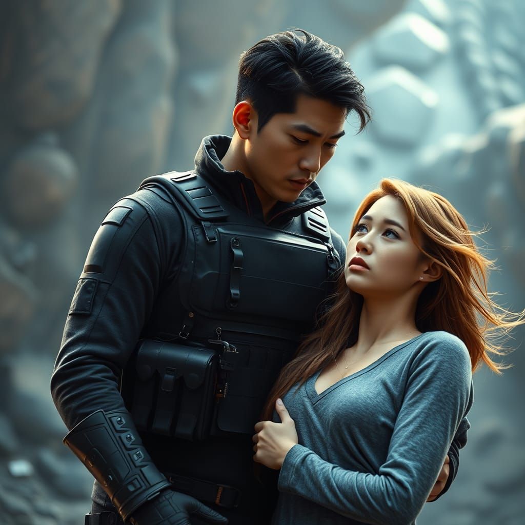 Epic Sci-Fi Digital Painting of Heroic Moment