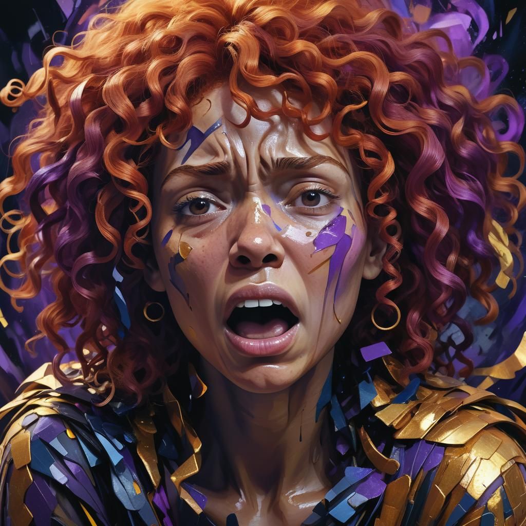 Turmoil of the Troubled Mind in Dark Fantasy Portrait