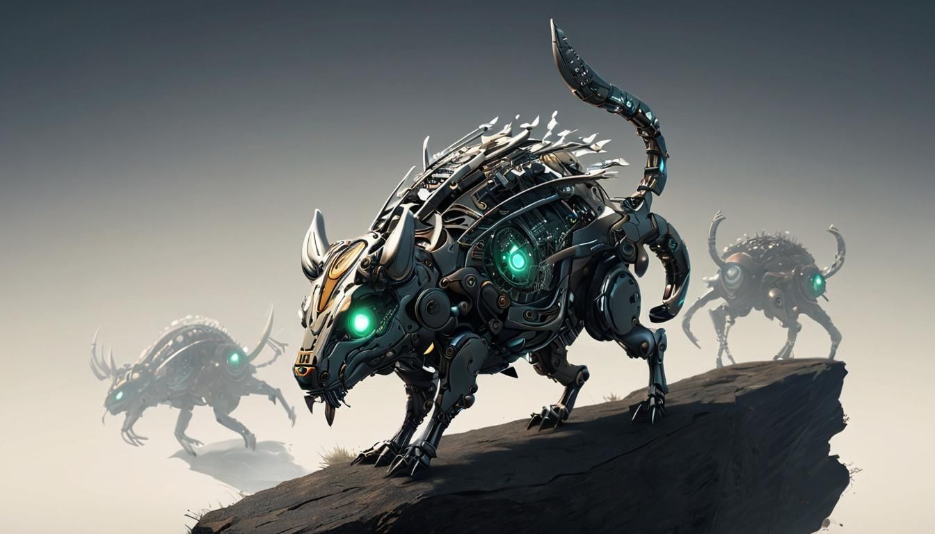 High-Tech Cybernetic Implant in Elegant Fantasy Aesthetic