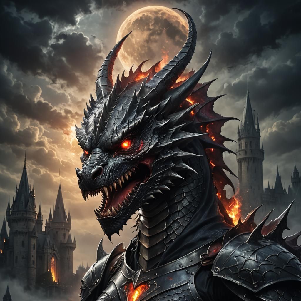 Fearsome Female Dragon Concept Art for Book Cover