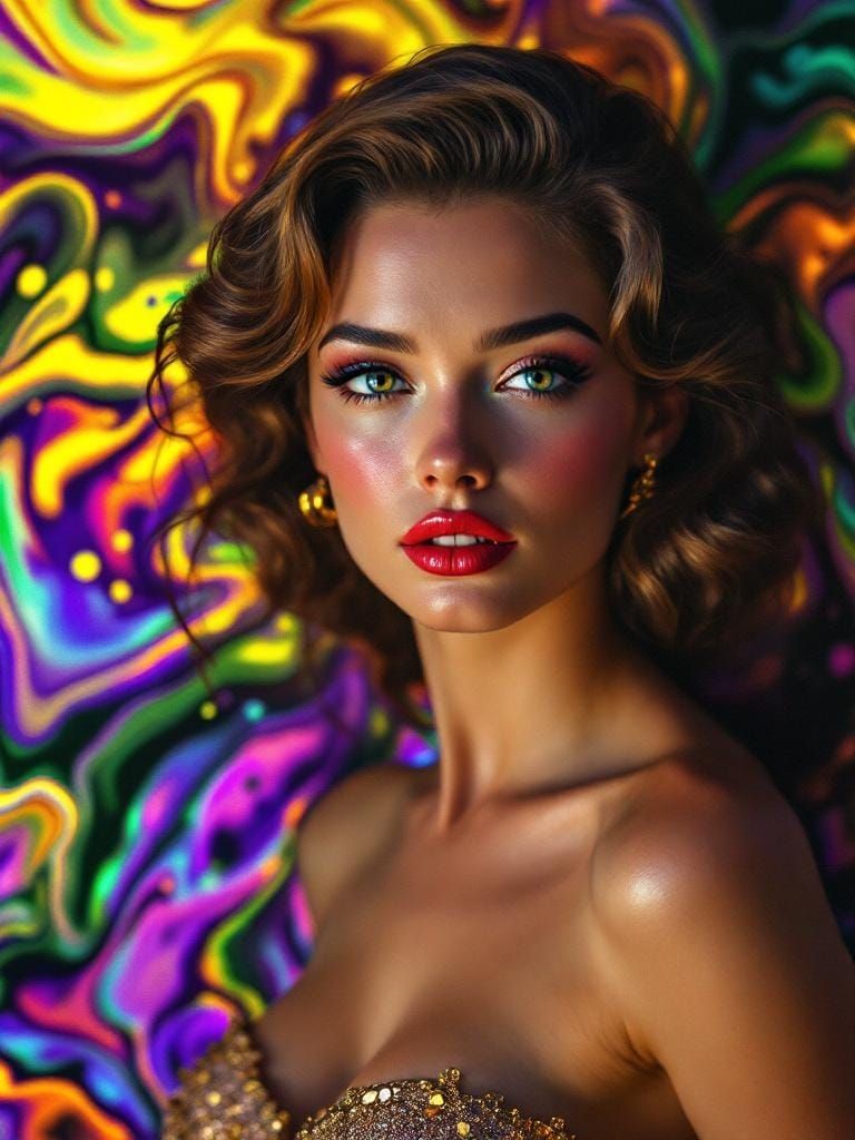 Iridescent Oil Slick: A Fusion of Impressionism