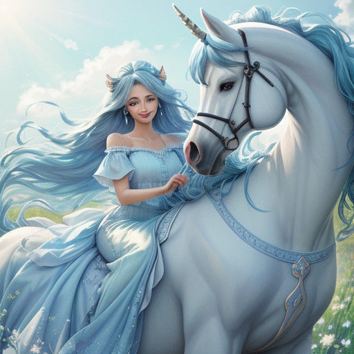 Surreal Blue Dream in Soft Watercolor Painting