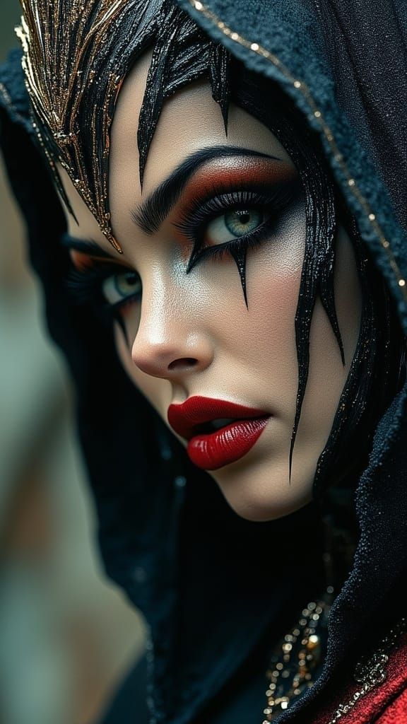 Warrior Woman Portrait in Dynamic Comic Style