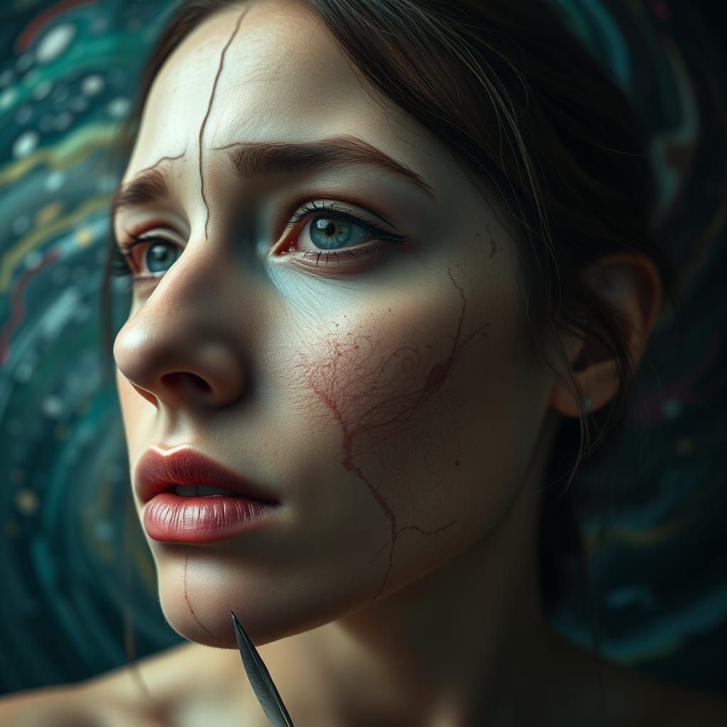 Turbulent Soul Exposed in Distorted Reflection