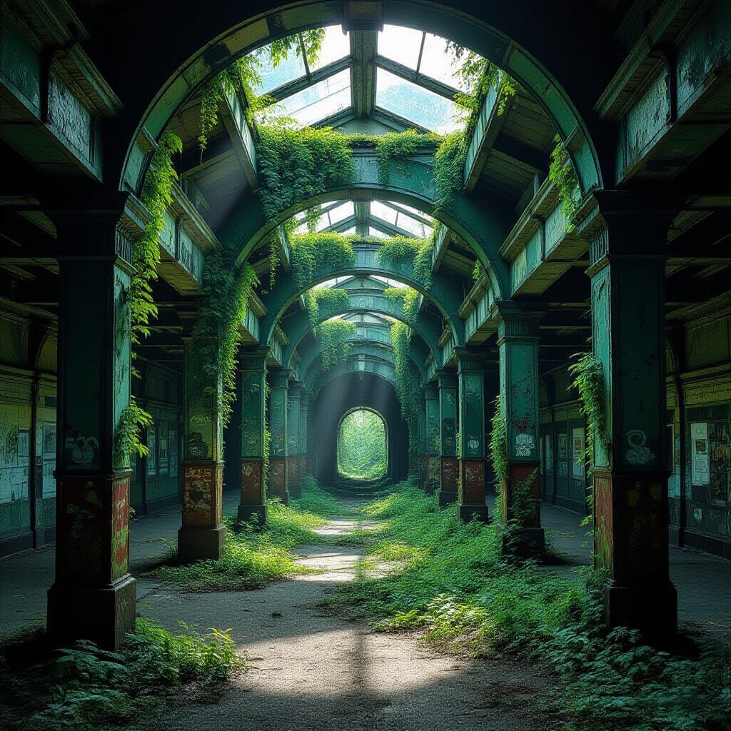 Nostalgic Forgotten Subway Station Reclaimed by Nature