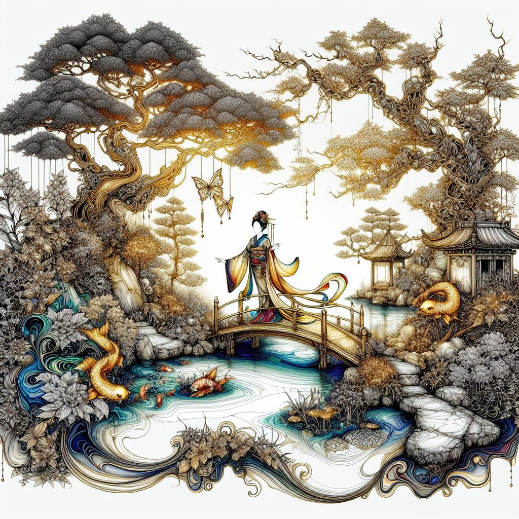 Golden Fantasy Garden