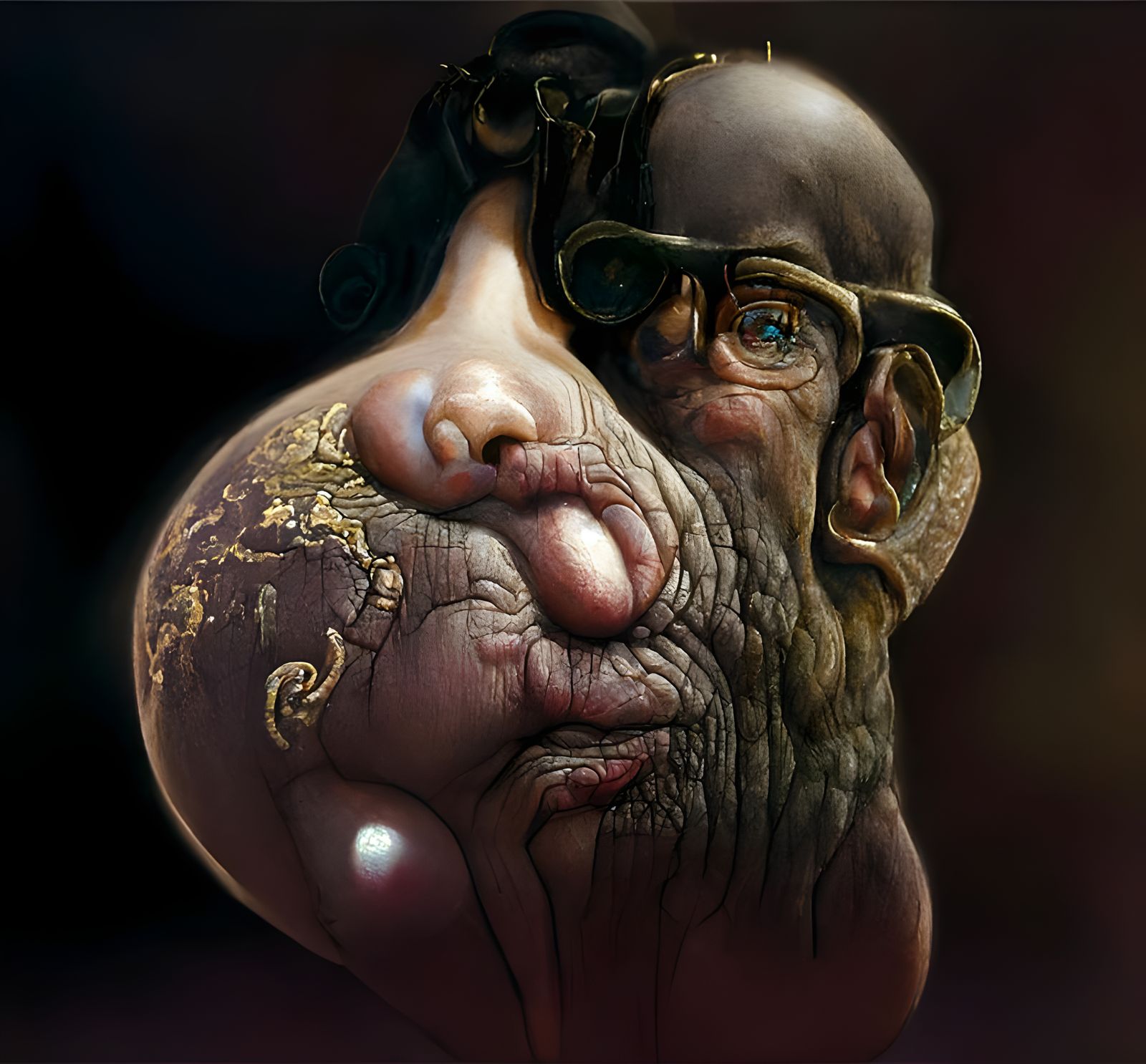 Pictorial Map of Bipedal Evolution in 3D Shading