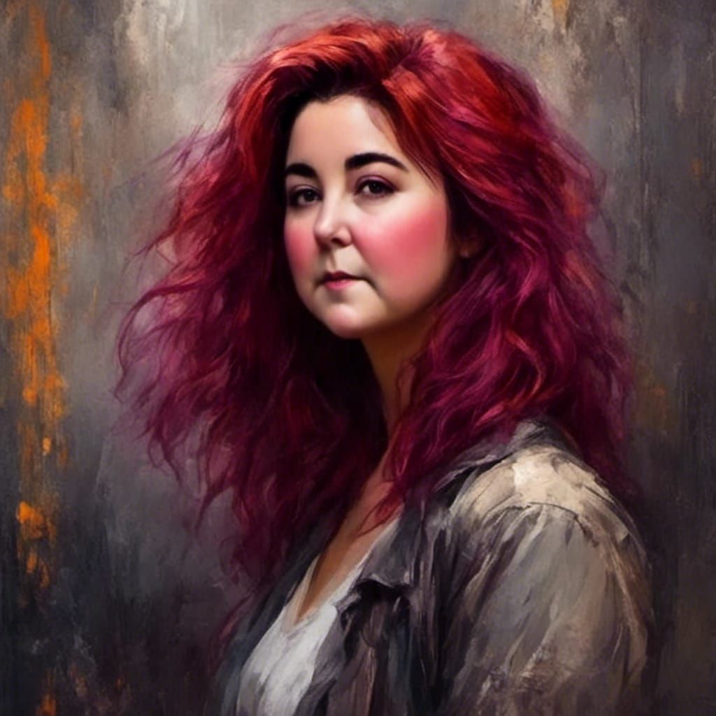 Fierce Redhead Rock Singer Album Cover Portrait