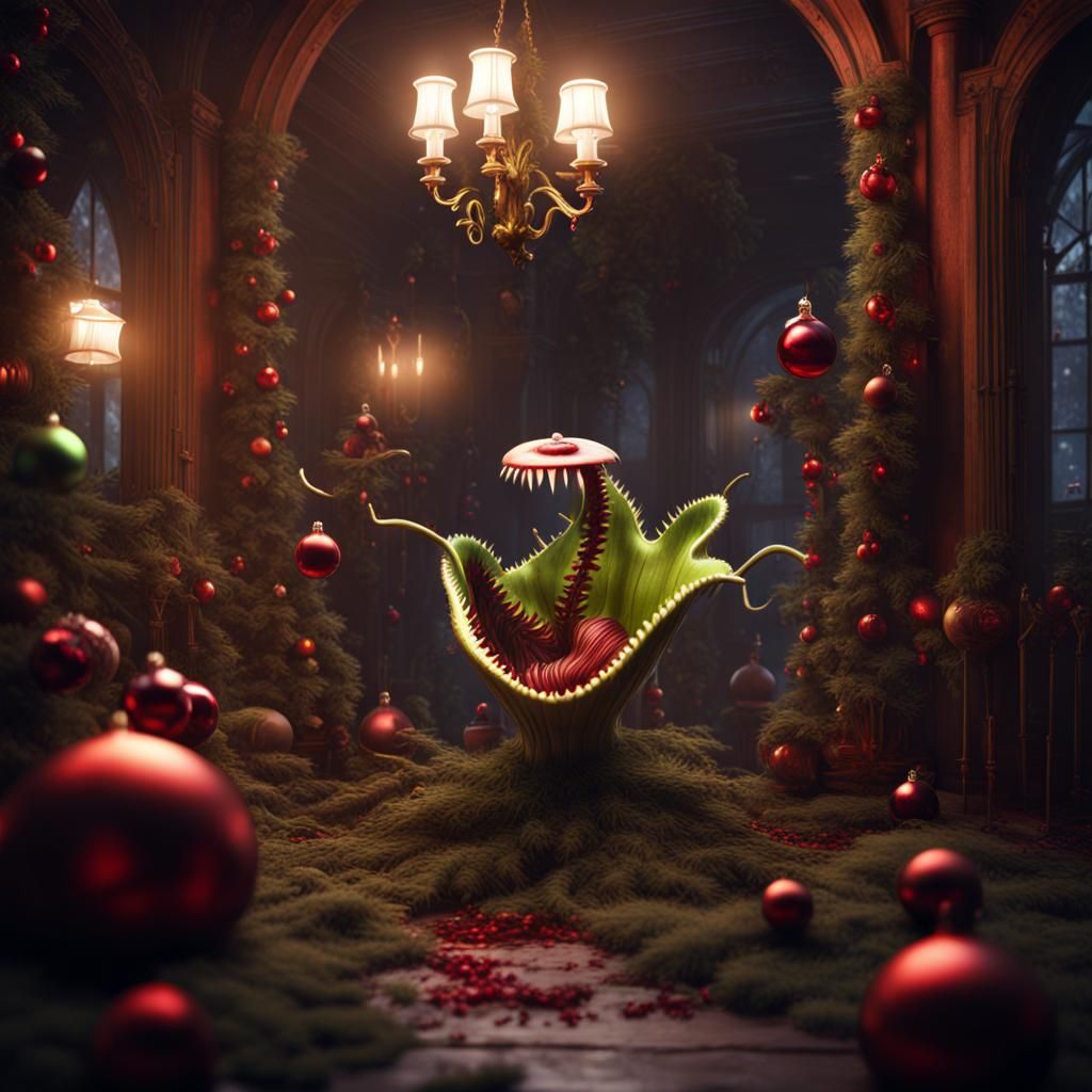 Christmas Horror: A Fantastical Venus Flytrap
