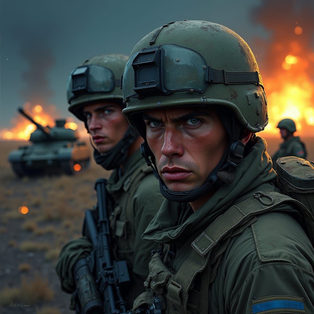 Warriors in the Dark: Gritty Close-Ups of Conflict