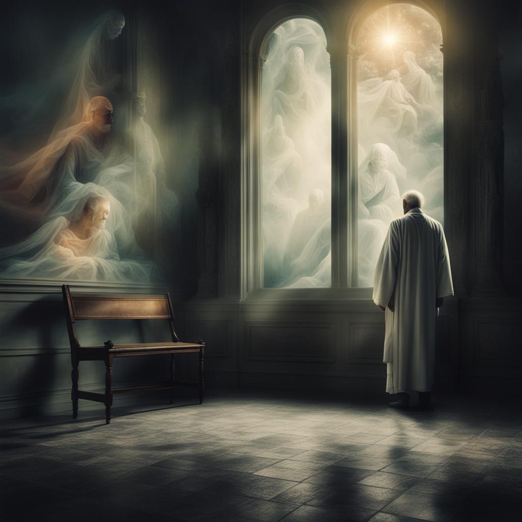 Mysterious Figures Speak to God: Ethereal Encounter