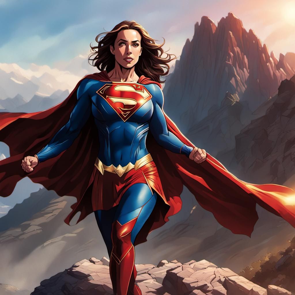 Supergirl Concept Art in Comic Book Style