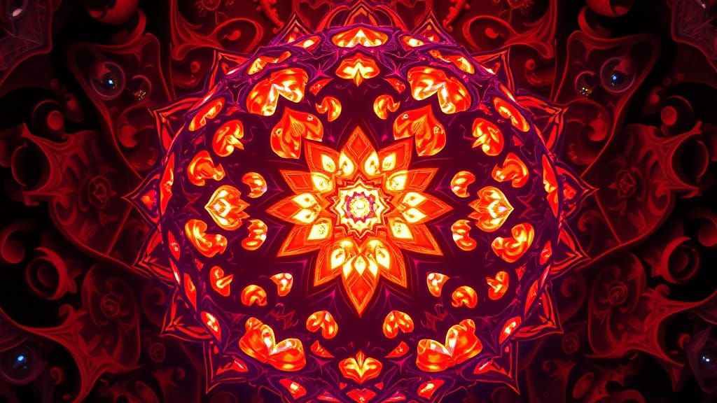 Glowing Bioluminescent Radiance in Surreal Oil Painting Styl...