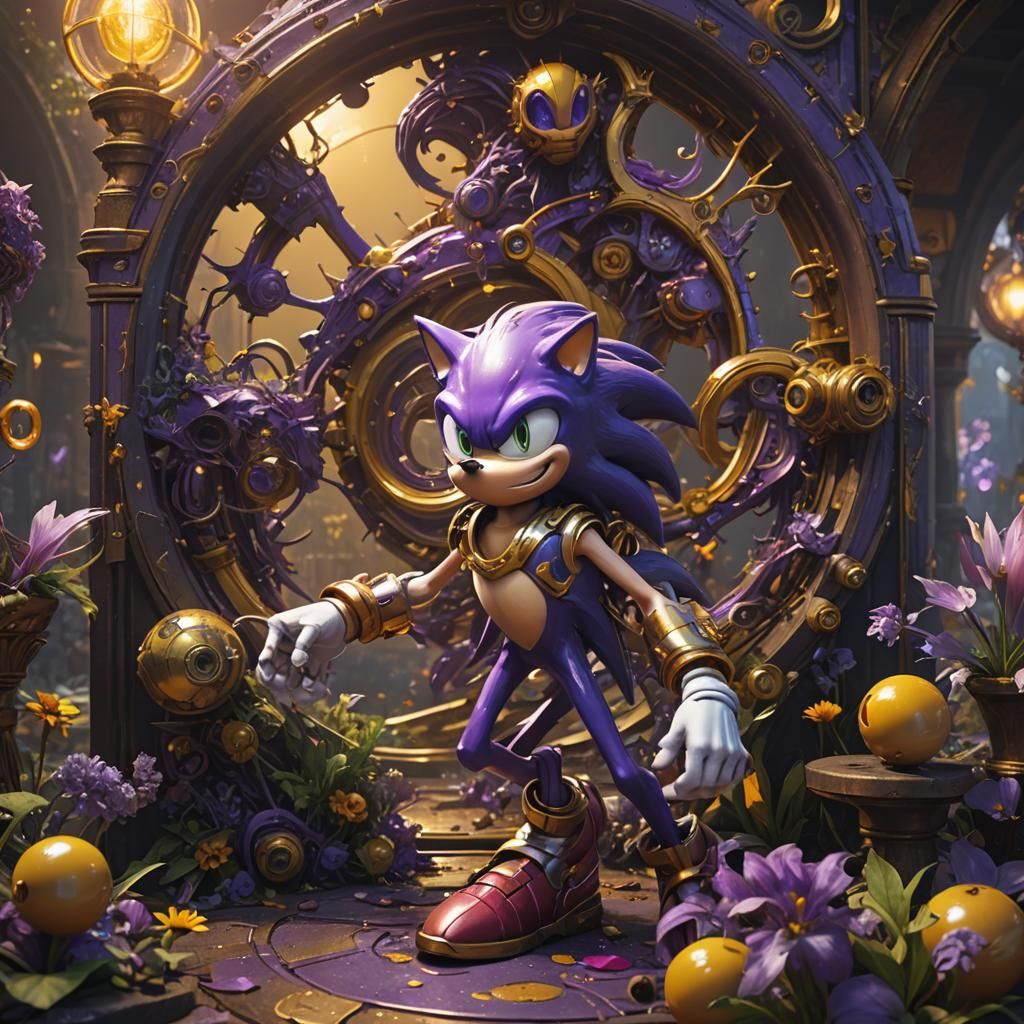 Mutated Sonic: Dark Fantasy Art in 8K Resolution
