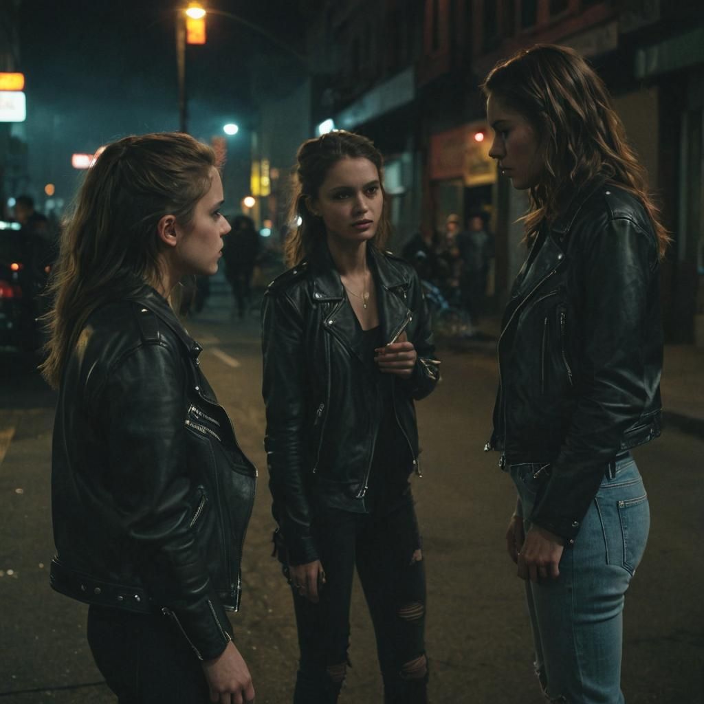 Rebellious Boy in Moody, Dark Cinematic Scene