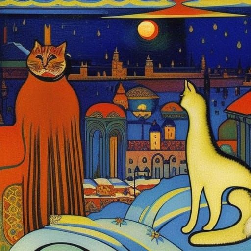 Babylon in Snow and Rain: Bilibin-Dix Inspired Art