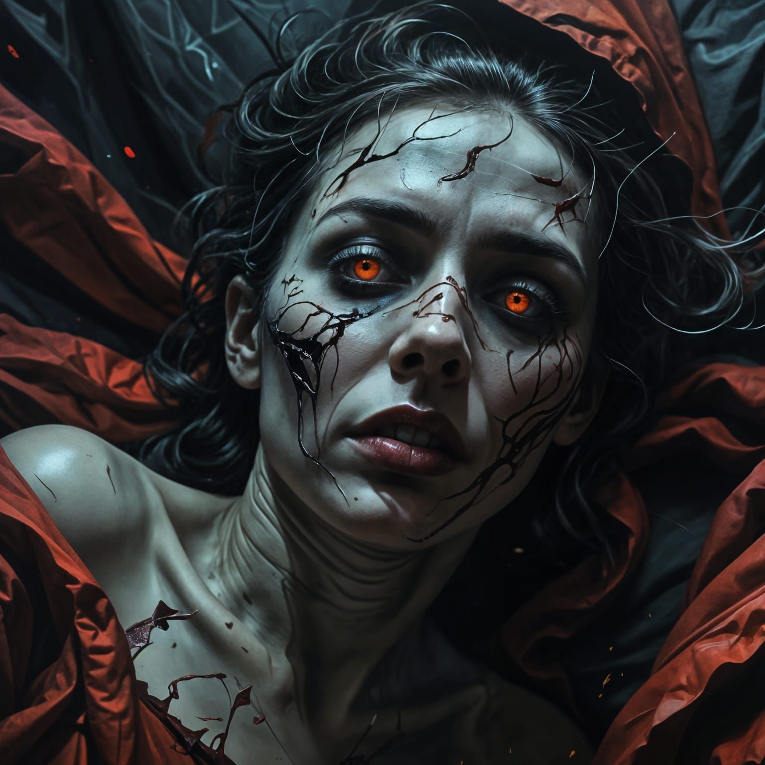 Nightmarish Visions: A Dark and Eerie Scene