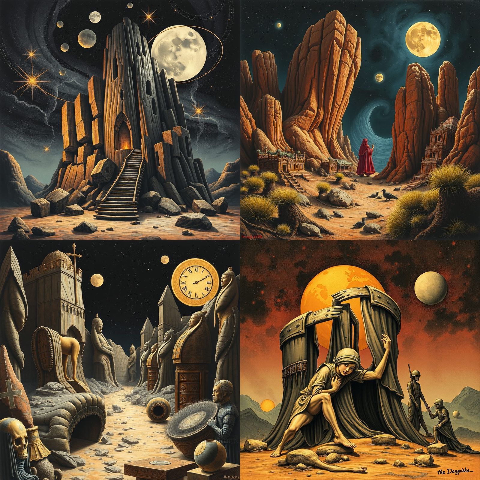 Mystical Visionary Art in Style of Johfra Bosschart