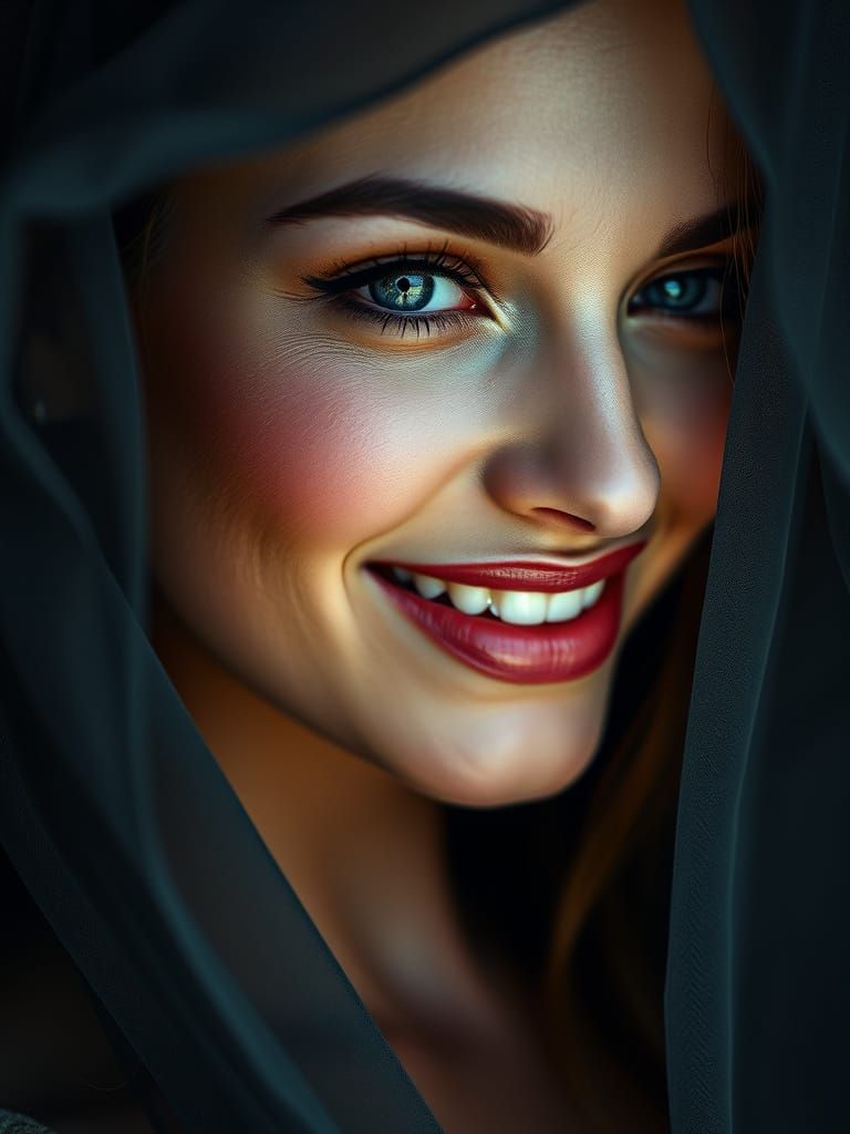 Enigmatic Beauty with Ethereal Glow in Dreamy HDR