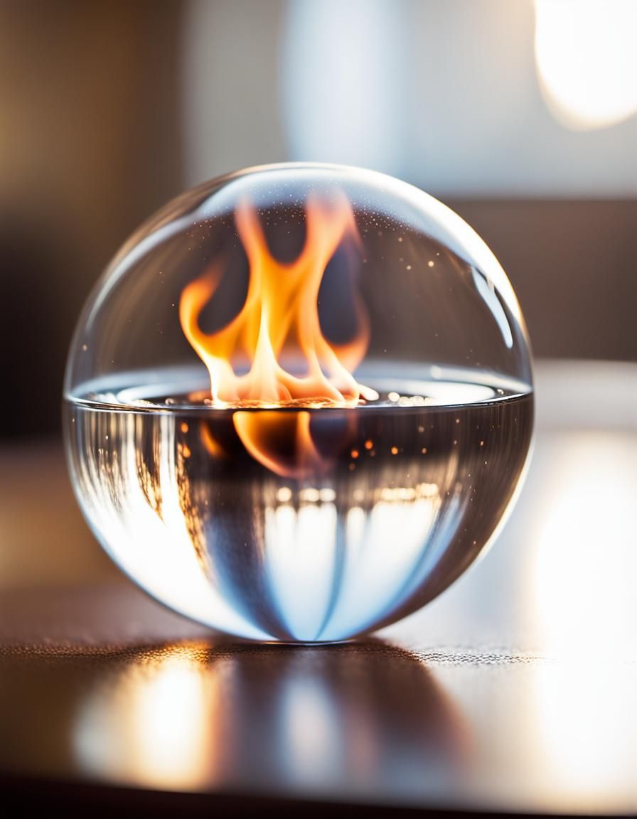 Magical Fire Orb Still Life Photography